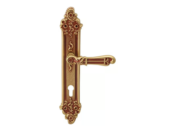 TIFFANY - Chromed brass door handle on back plate by LINEA CALI' - view 2